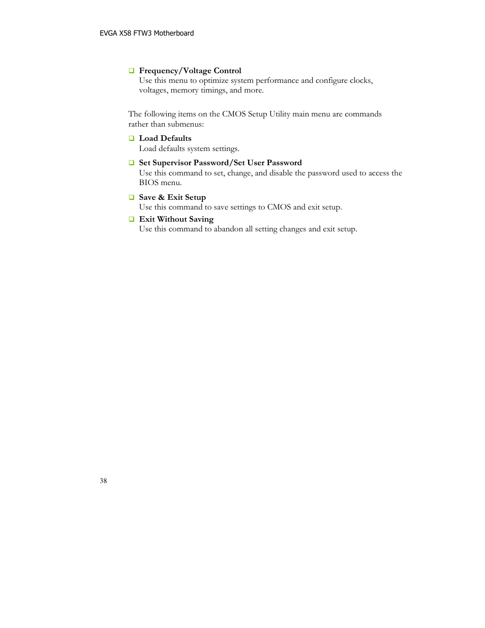 EVGA X58 FTW User Manual | Page 38 / 77