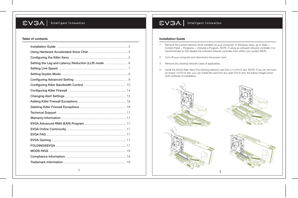 EVGA Killer Xeno Pro 128-P2-KN01 User Manual | Page 2 / 10