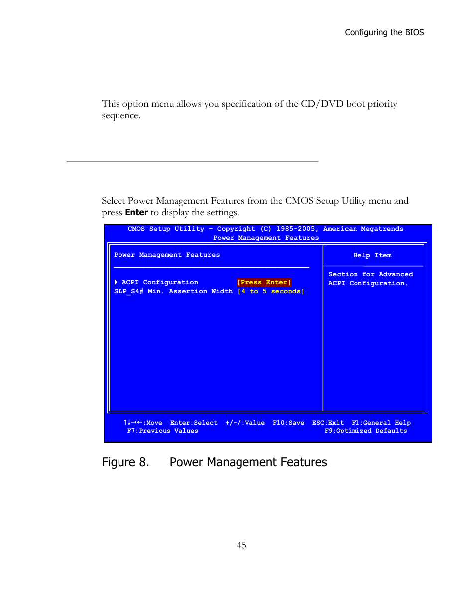 Cd/dvd drives, Power management features, Figure 8 | Figure 8. power management features | EVGA 141-LF-E658 User Manual | Page 45 / 54