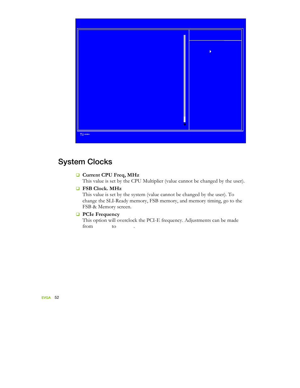 System clocks | EVGA nForce 122-YW-E173 User Manual | Page 60 / 77