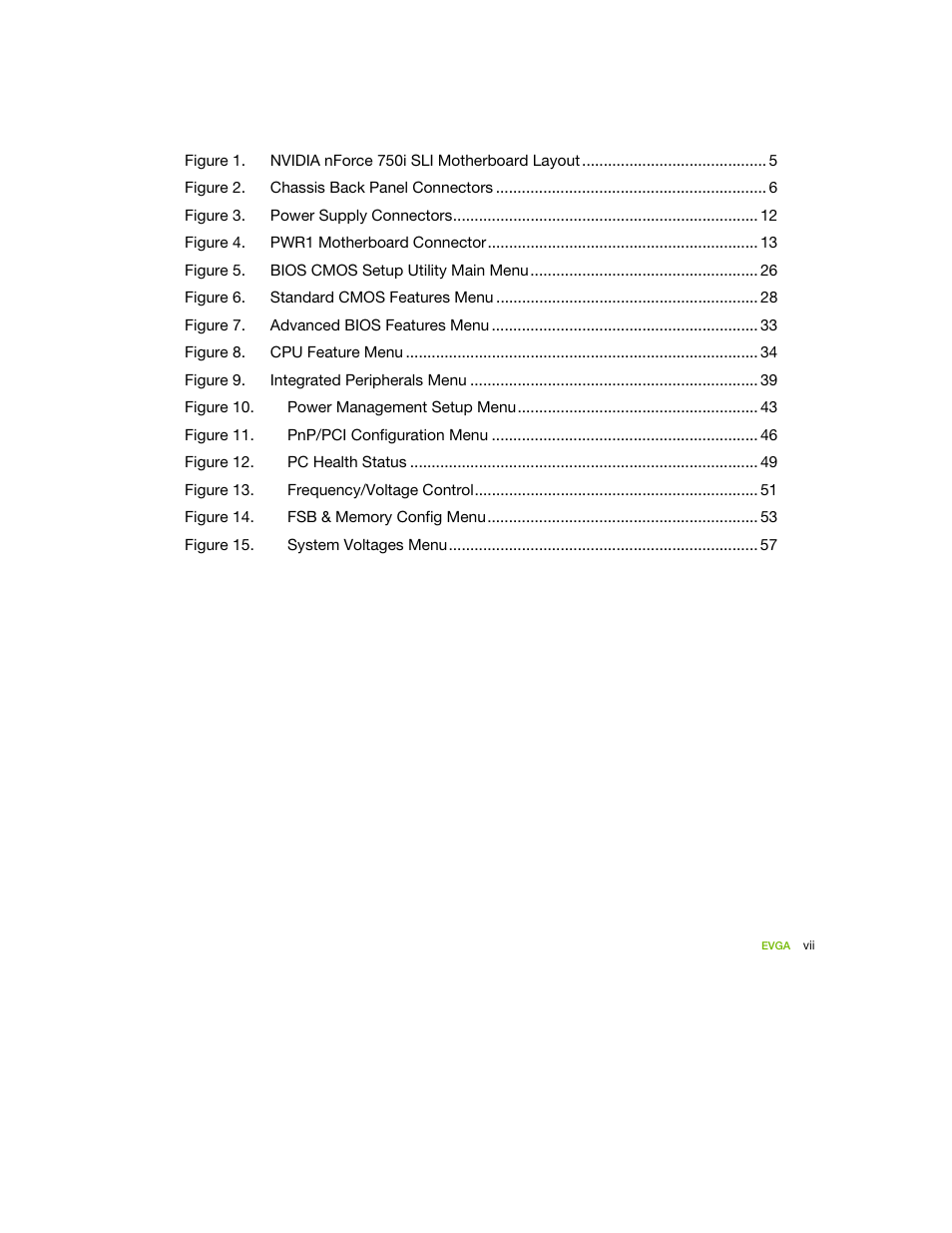 List of figures | EVGA nForce 122-YW-E173 User Manual | Page 7 / 77