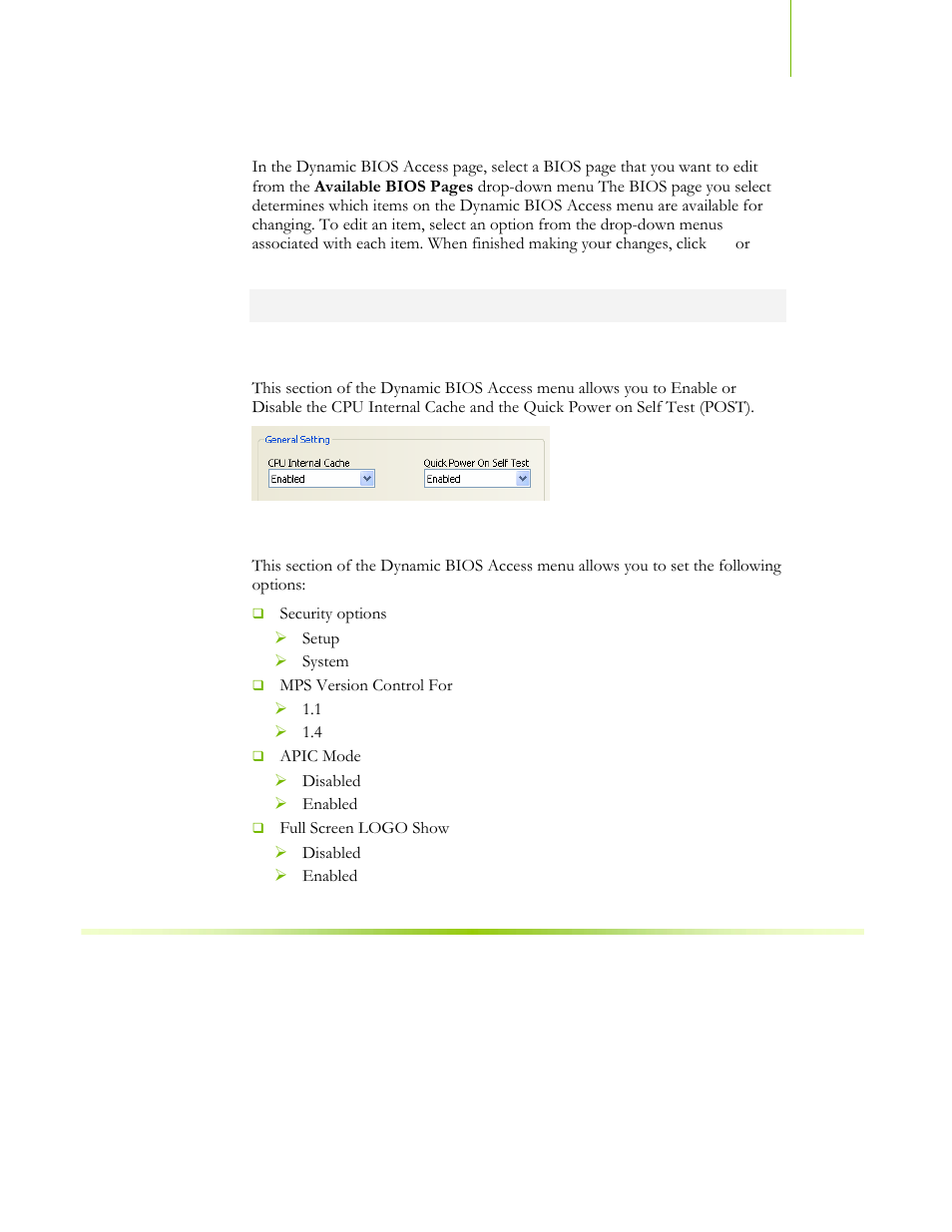 Available bios pages, General settings, Advanced settings | EVGA NFORCE 680I SLI 122-CK-NF68-XX User Manual | Page 24 / 170