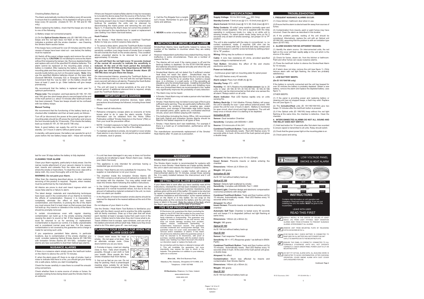 Ei Electronics Ei186 User Manual | Page 2 / 2