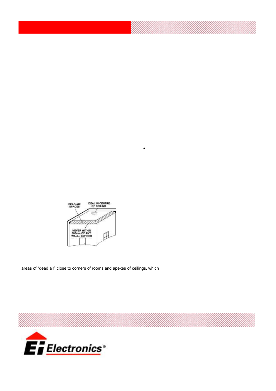 Model ei100b ionisation, Installation & placement, Technical specification | Ei Electronics Ei100B User Manual | Page 2 / 2