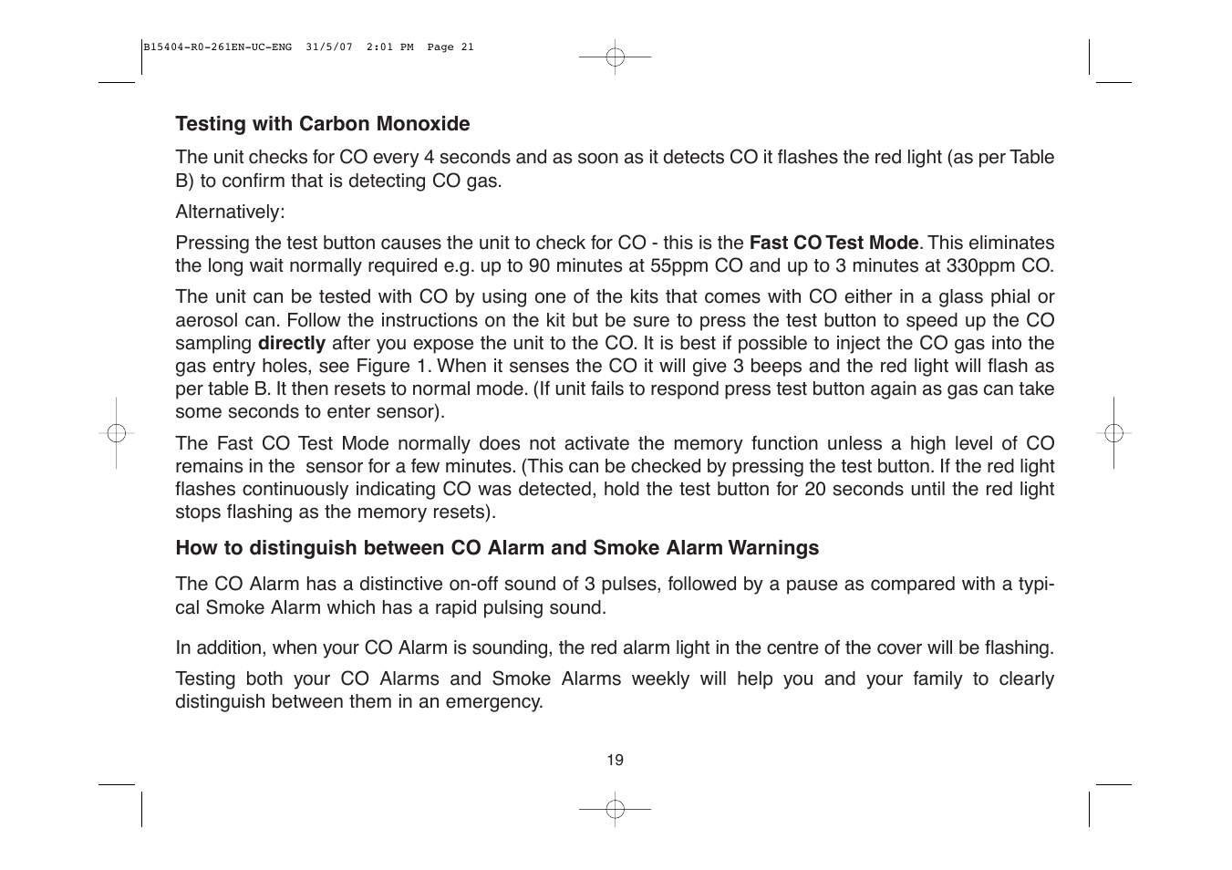 Ei Electronics Ei 261EN User Manual | Page 21 / 32