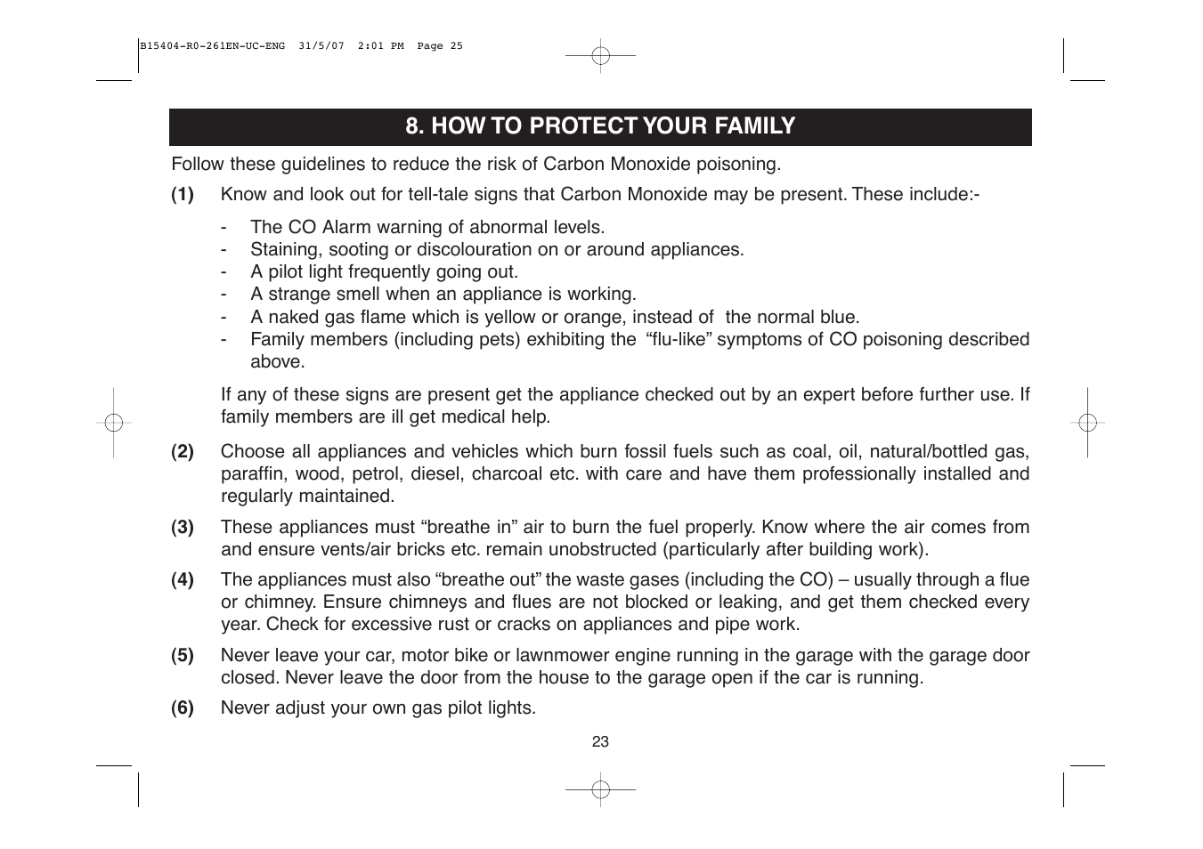 How to protect your family | Ei Electronics Ei 261EN User Manual | Page 25 / 32