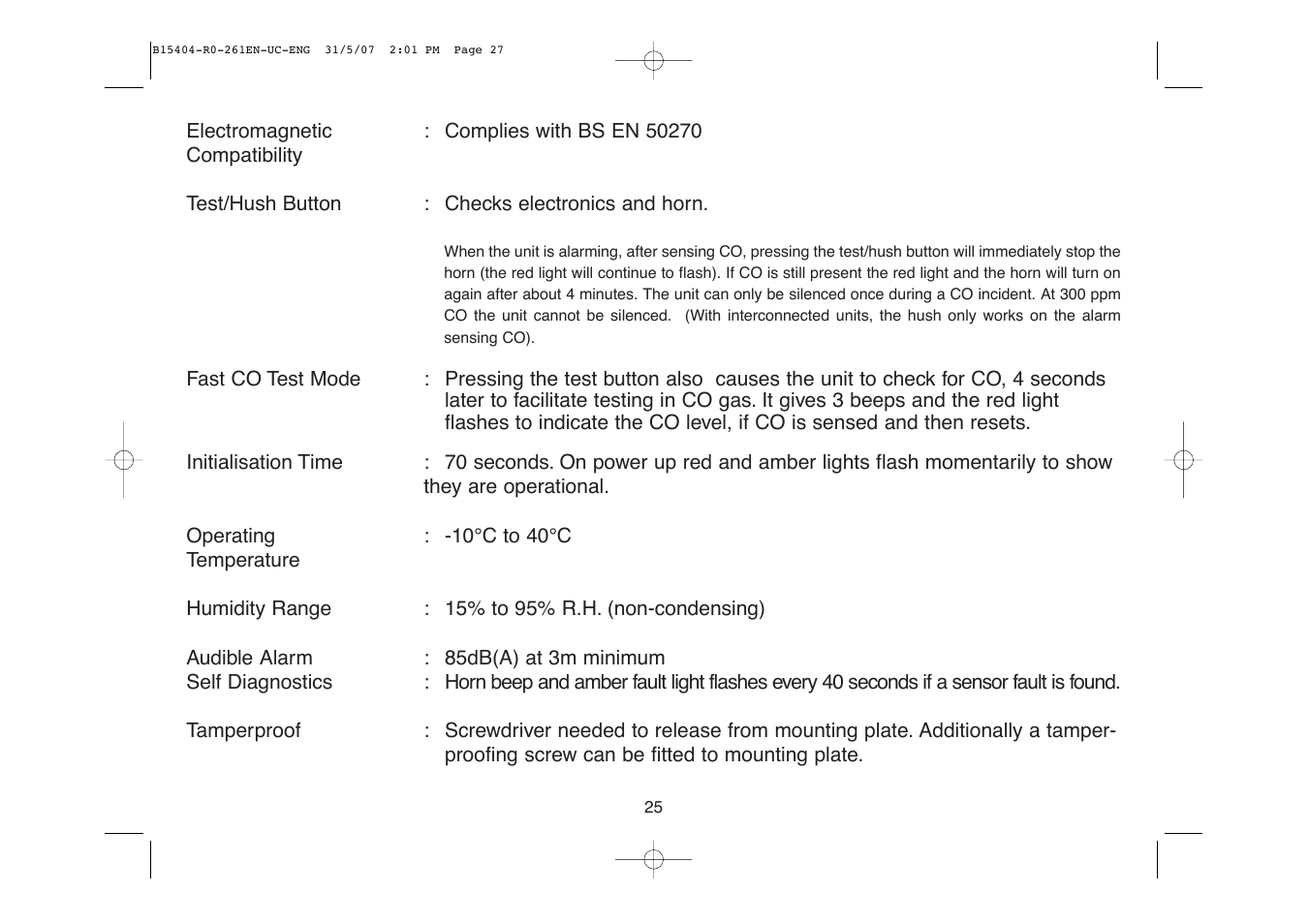 Ei Electronics Ei 261EN User Manual | Page 27 / 32