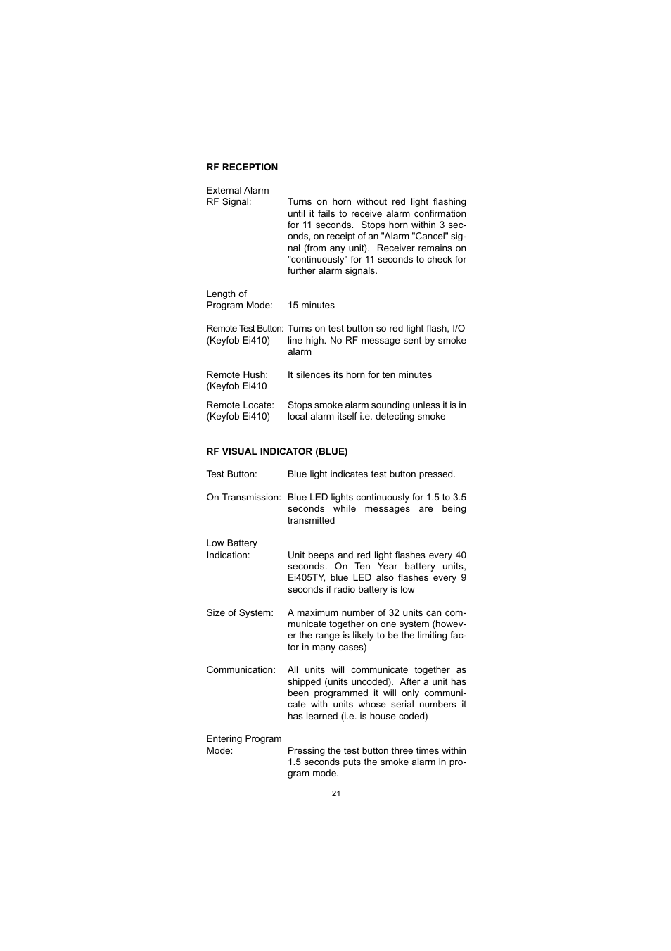 Ei Electronics Ei 405TYC User Manual | Page 21 / 24