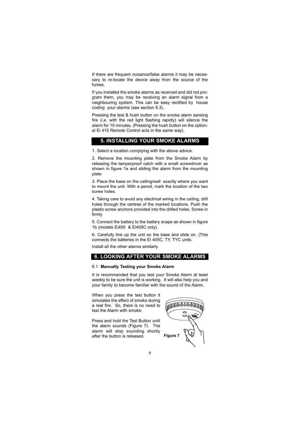 Ei Electronics Ei 405TYC User Manual | Page 8 / 24