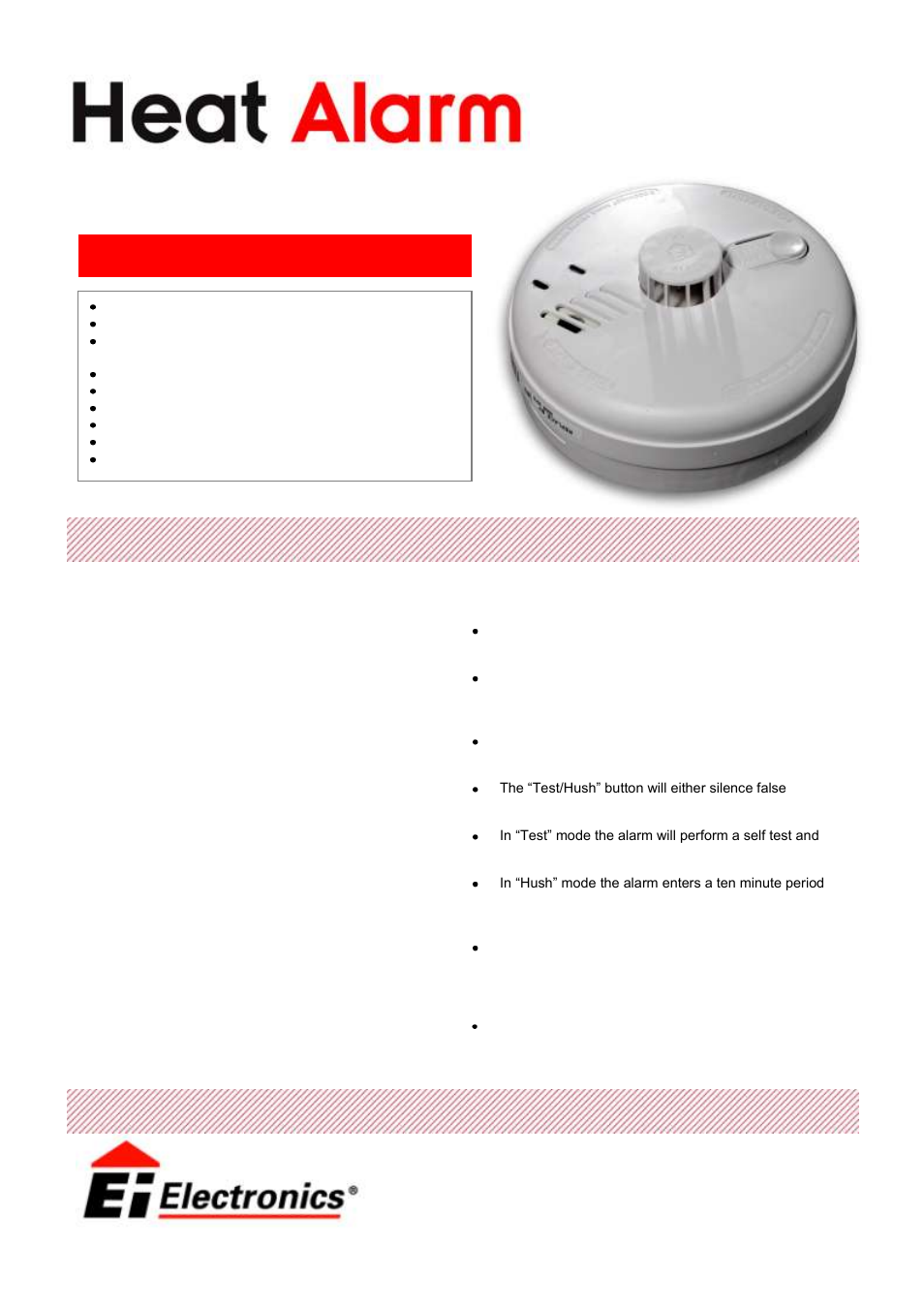 Ei Electronics Ei144 User Manual | 2 pages