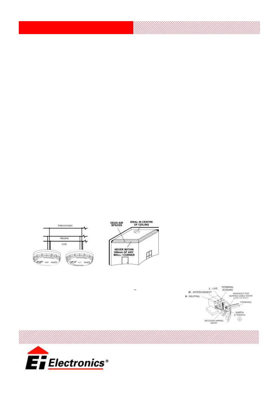 Model ei144 heat, Installation & placement, Technical specification | Ei Electronics Ei144 User Manual | Page 2 / 2