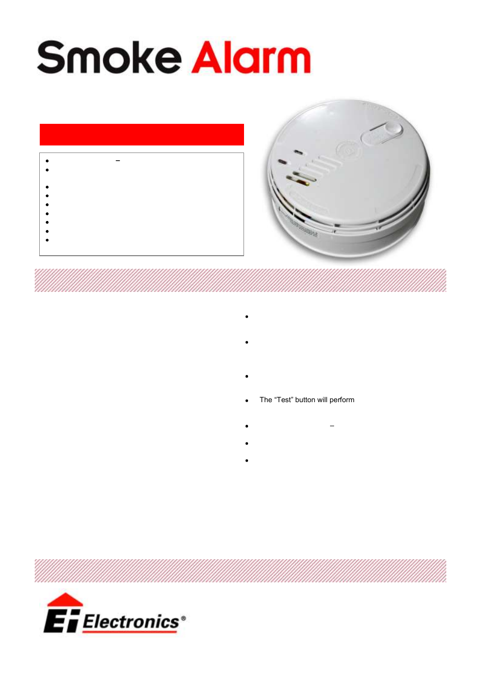 Ei Electronics Ei181 User Manual | 2 pages