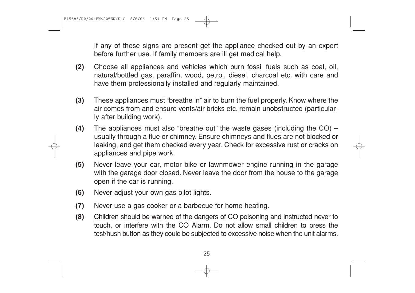 Ei Electronics Carbon Monoxide Alarm Ei 205ENA User Manual | Page 25 / 32