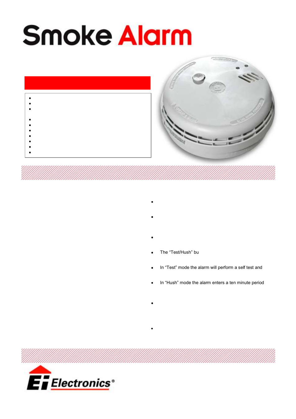 Ei Electronics Ei146 User Manual | 2 pages