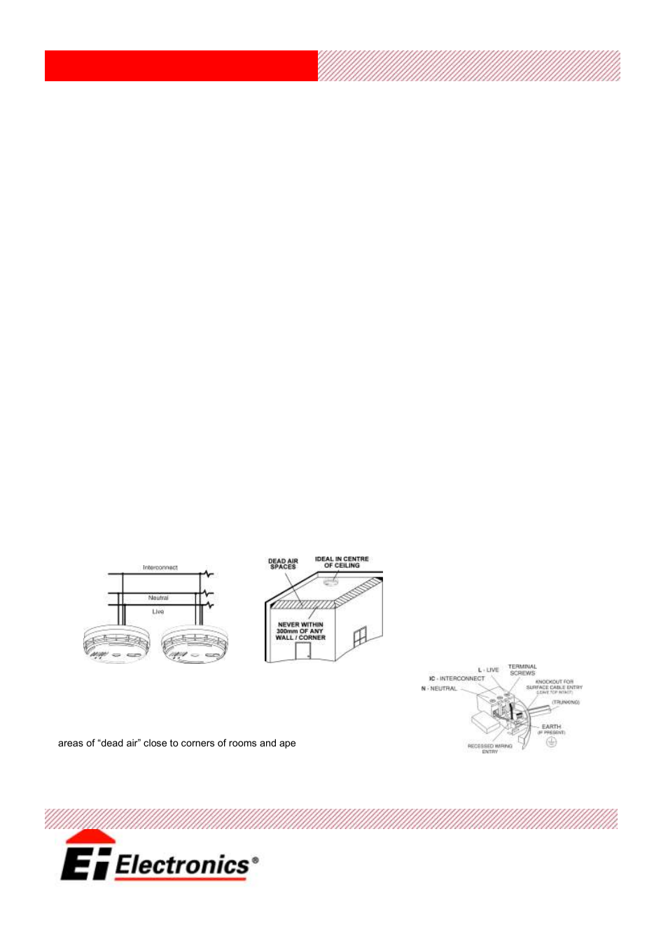 Model ei146 optical, Installation & placement, Technical specification | Ei Electronics Ei146 User Manual | Page 2 / 2