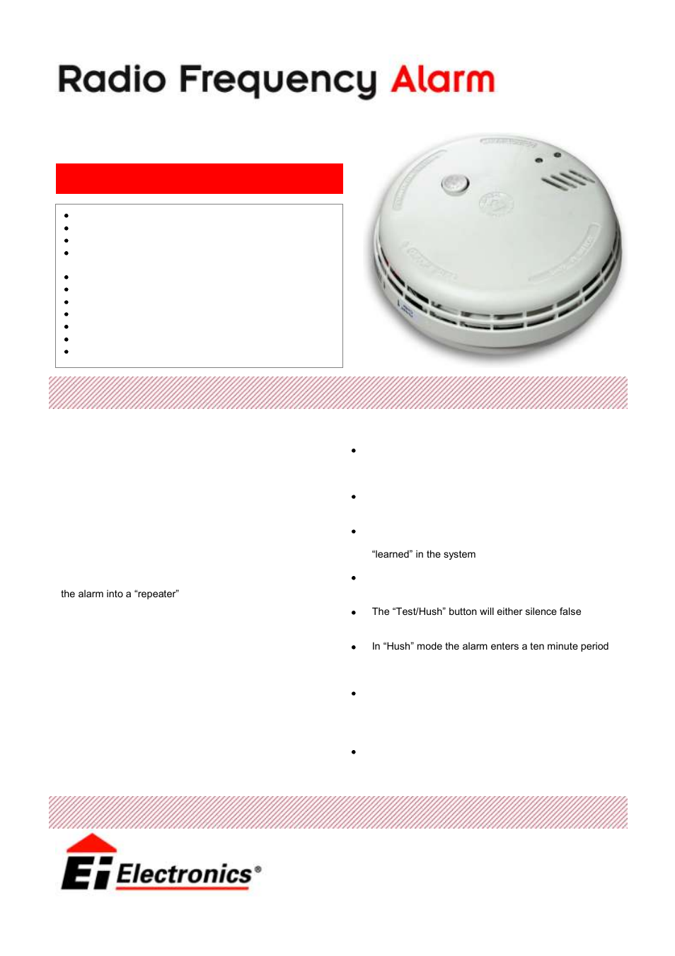 Ei Electronics Ei 405 User Manual | 2 pages