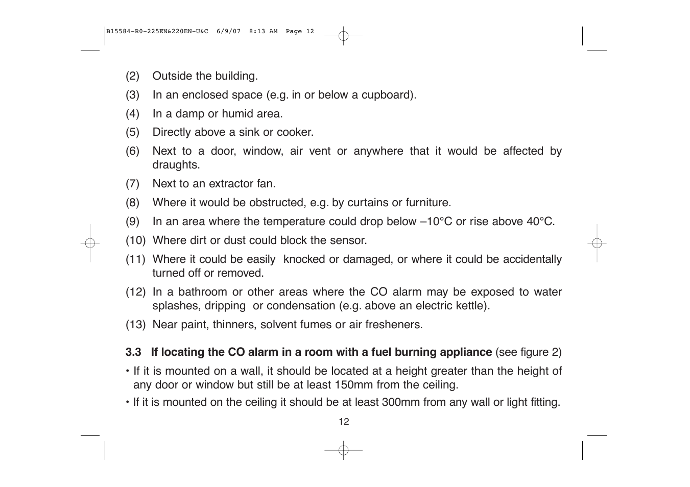 Ei Electronics Carbon Monoxide Alarm Ei220EN User Manual | Page 12 / 32