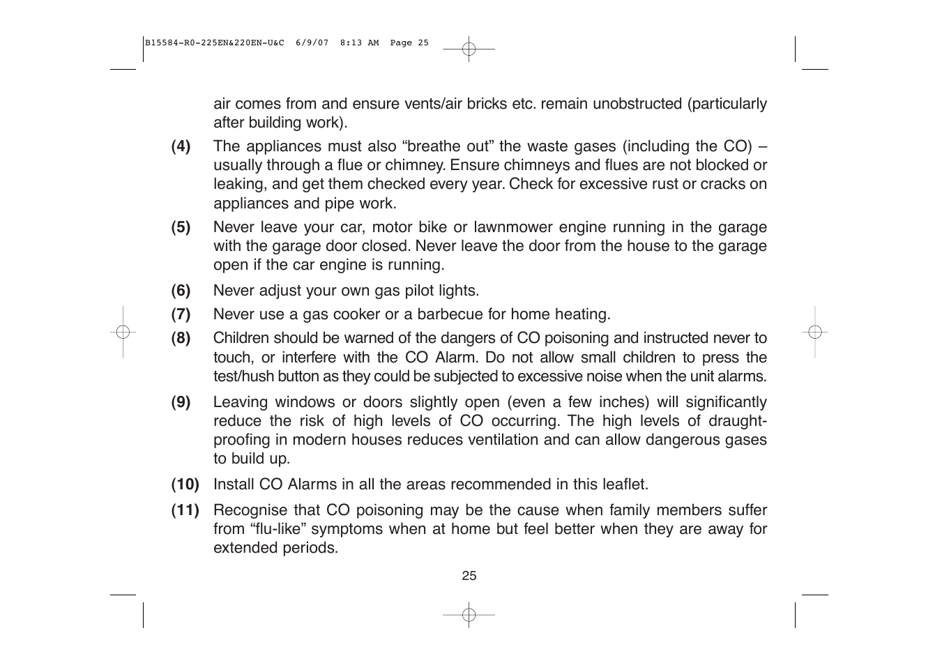 Ei Electronics Carbon Monoxide Alarm Ei220EN User Manual | Page 25 / 32
