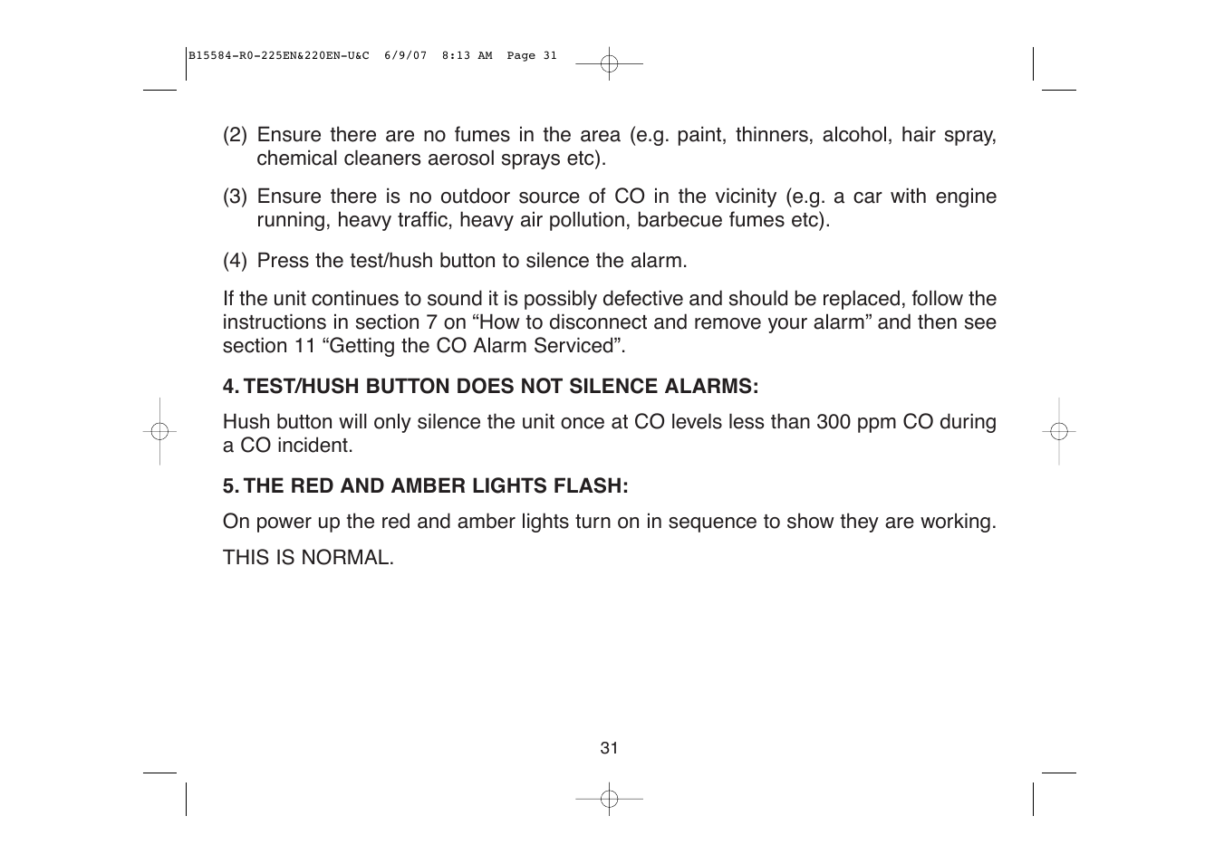 Ei Electronics Carbon Monoxide Alarm Ei220EN User Manual | Page 31 / 32