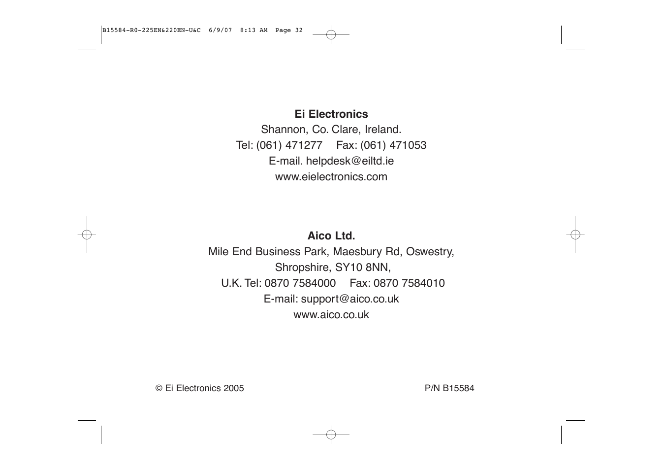 Product disposal | Ei Electronics Carbon Monoxide Alarm Ei220EN User Manual | Page 32 / 32