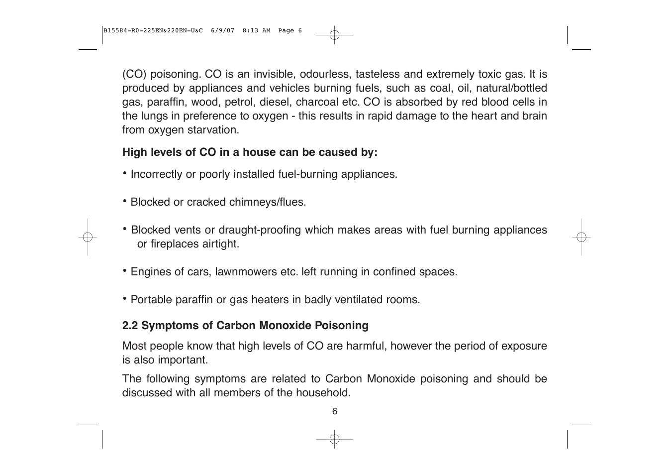 Ei Electronics Carbon Monoxide Alarm Ei220EN User Manual | Page 6 / 32