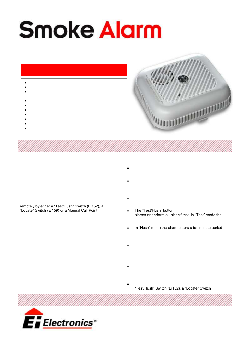 Ei Electronics Ei 156TLR User Manual | 2 pages