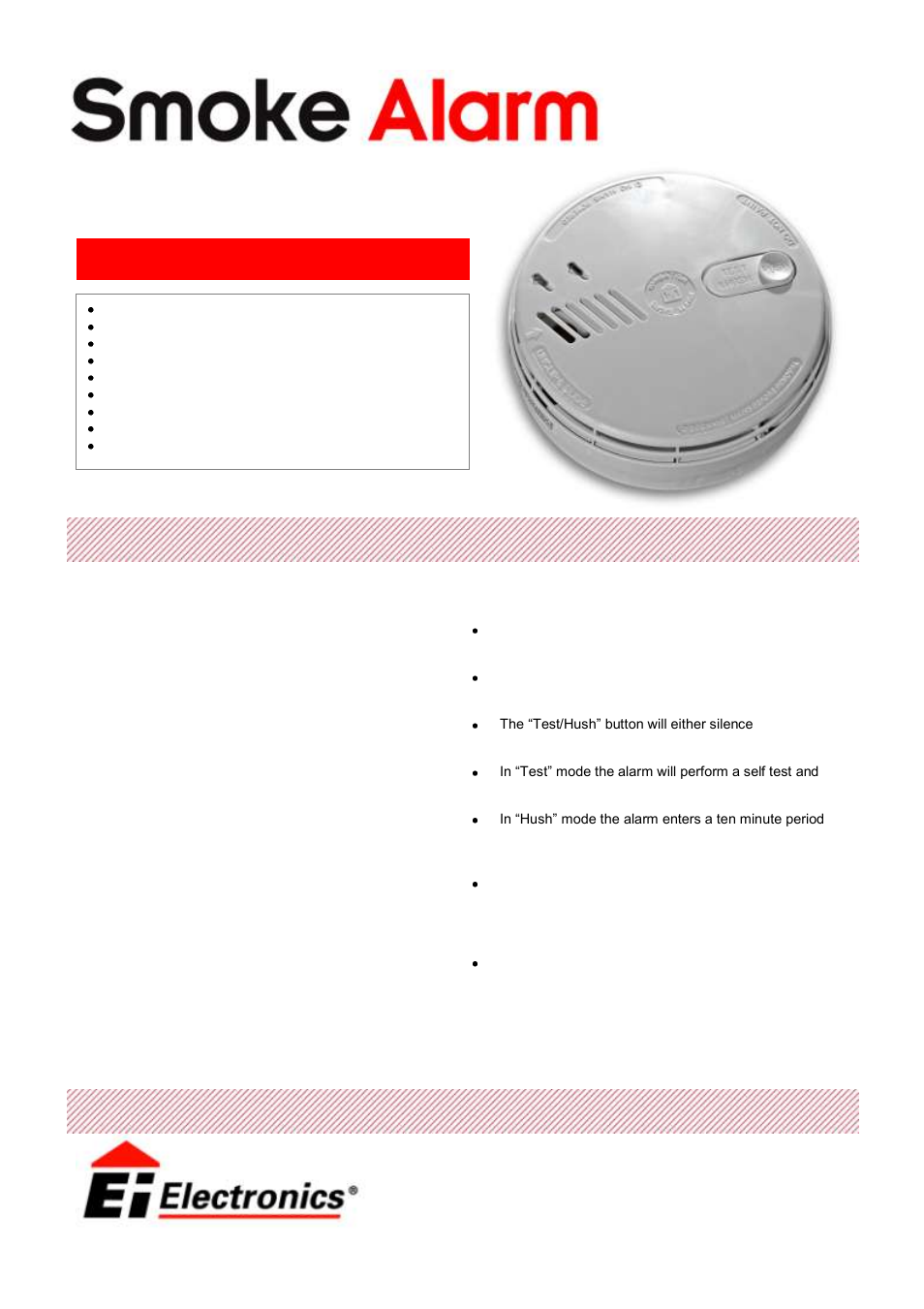 Ei Electronics Ei141 User Manual | 2 pages