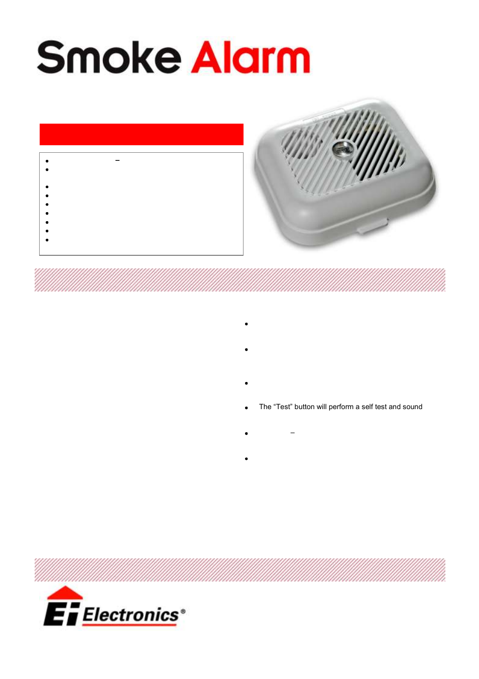 Ei Electronics Ei 100R User Manual | 2 pages