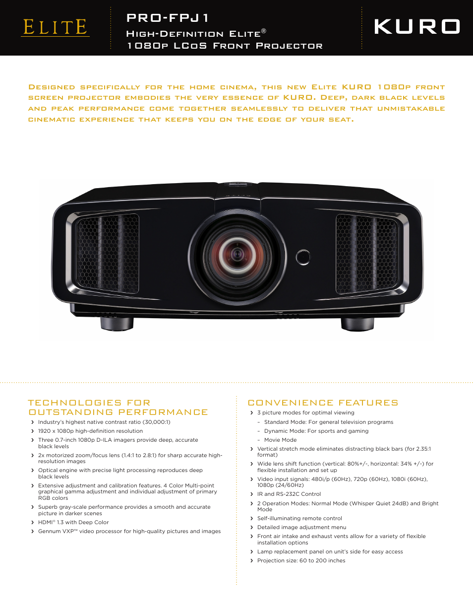 Elite PRO-FPJ1 User Manual | 2 pages