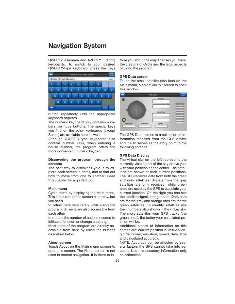 Navigation system | Elite VRVD640G User Manual | Page 26 / 68