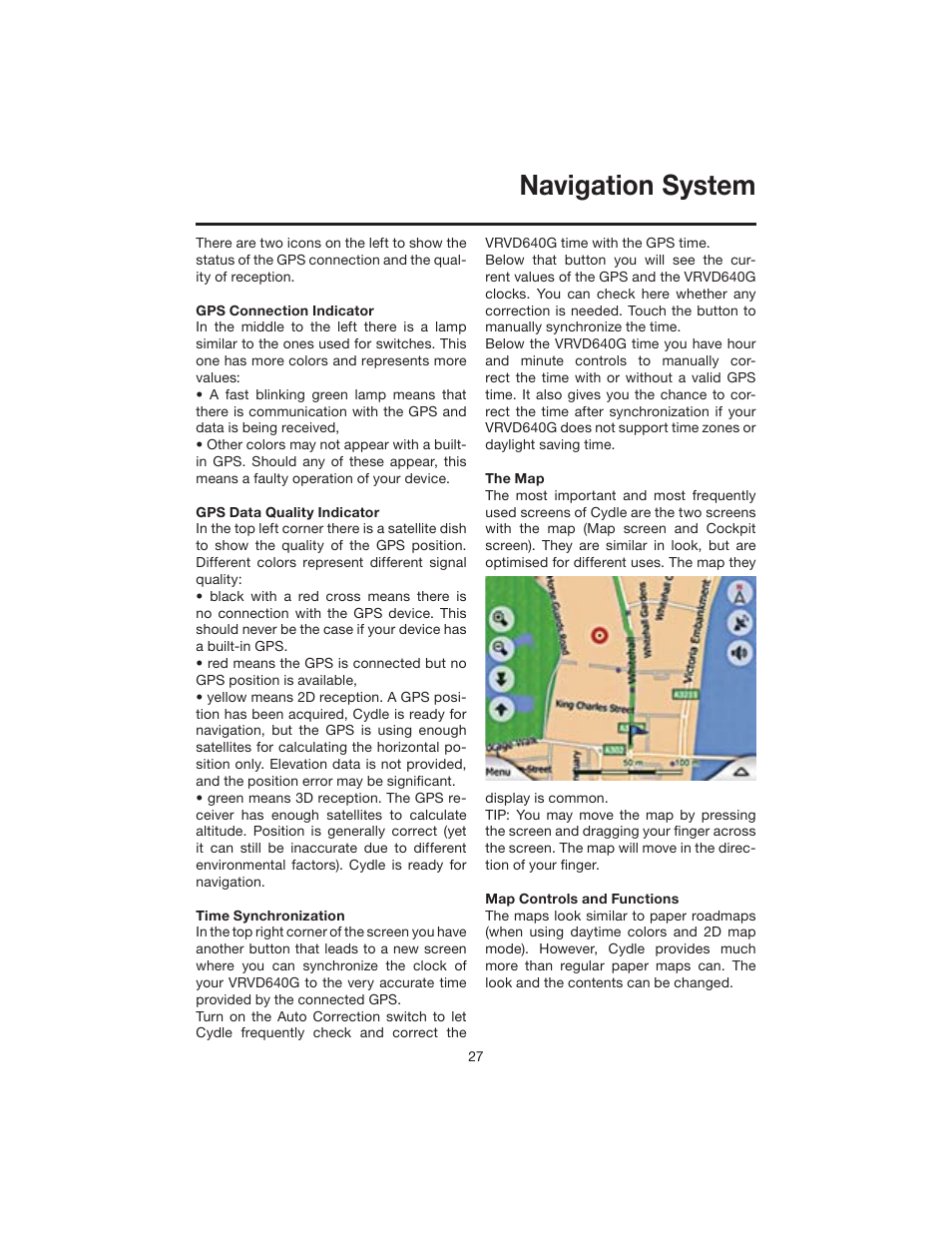 Navigation system | Elite VRVD640G User Manual | Page 27 / 68