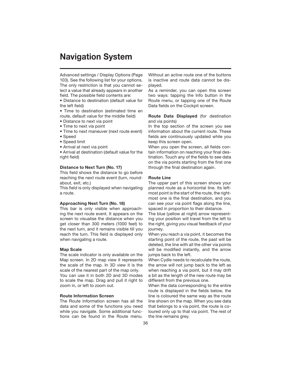 Navigation system | Elite VRVD640G User Manual | Page 36 / 68