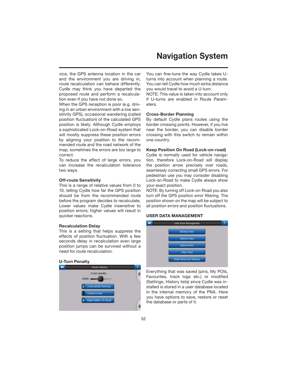 Navigation system | Elite VRVD640G User Manual | Page 52 / 68