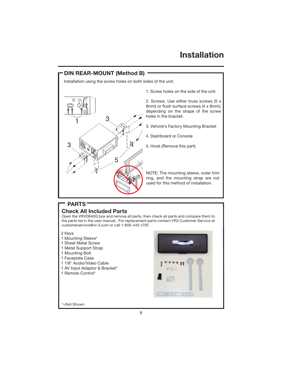 Installation | Elite VRVD640G User Manual | Page 9 / 68