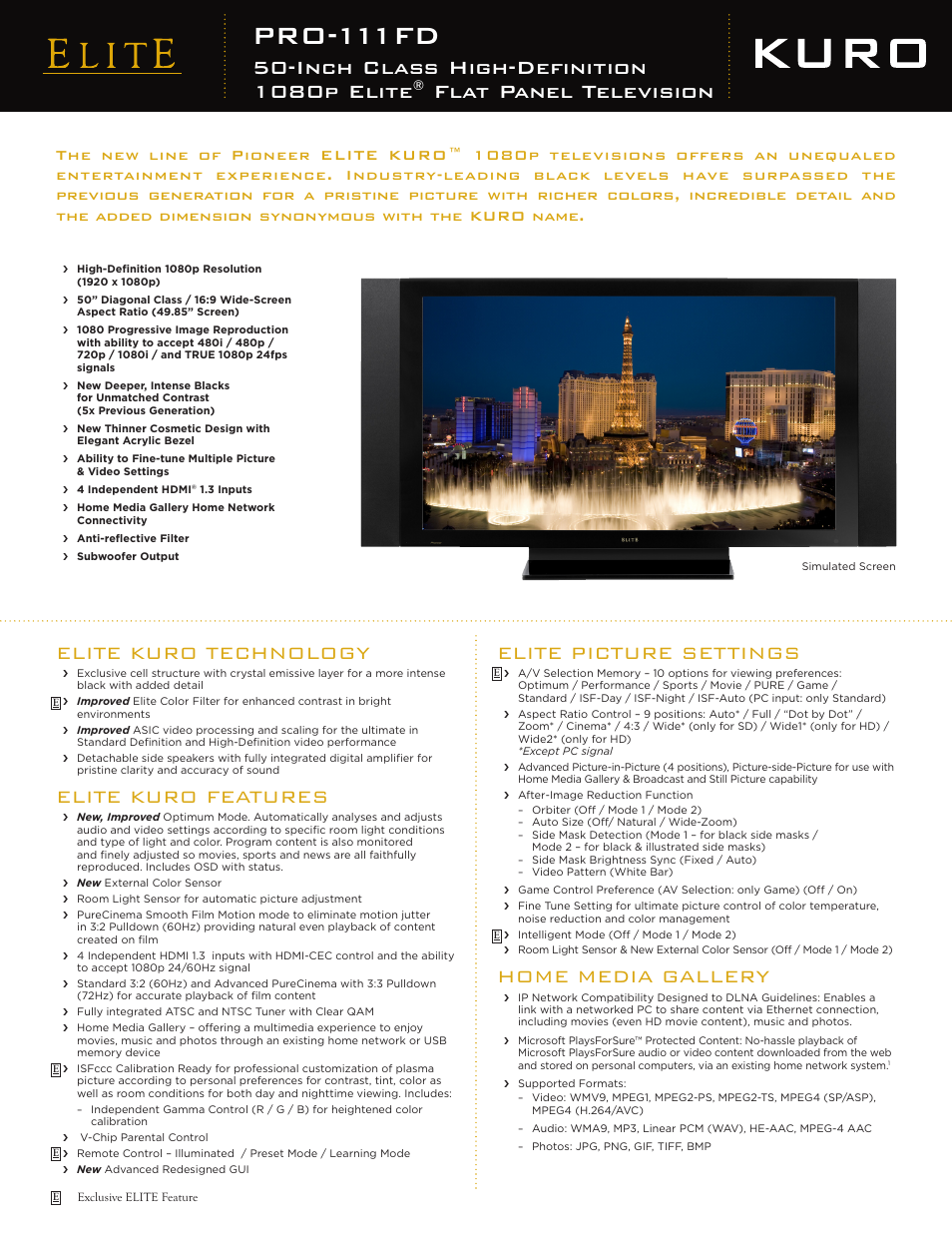Elite PRO-111FD User Manual | 2 pages