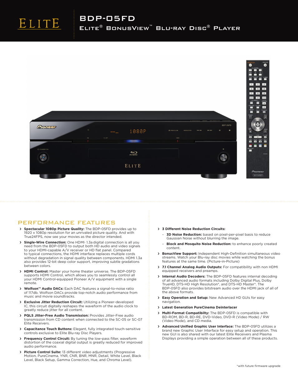 Elite BDP-05FD User Manual | 2 pages