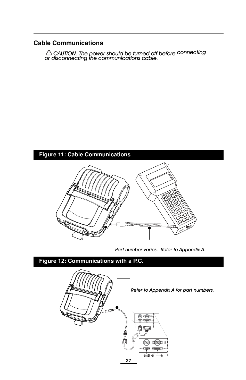 Cable communications, With a cable | EDGE Tech QL Series User Manual | Page 27 / 78