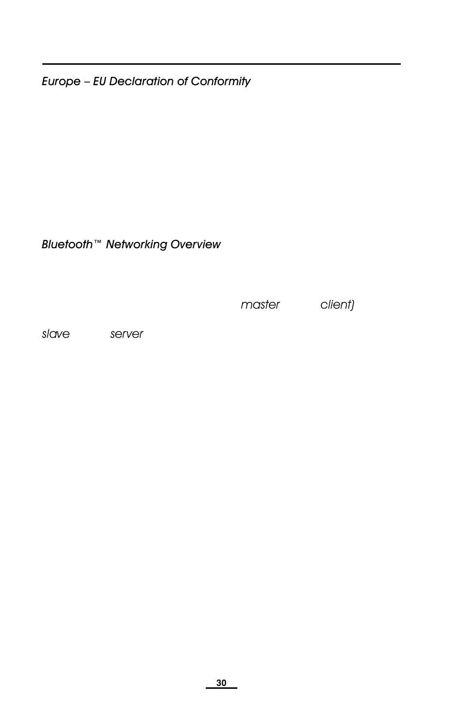 Bluetooth device address (bda), Bluetooth™ networking overview, Bluetooth radio (zbr-2) | EDGE Tech QL Series User Manual | Page 30 / 78