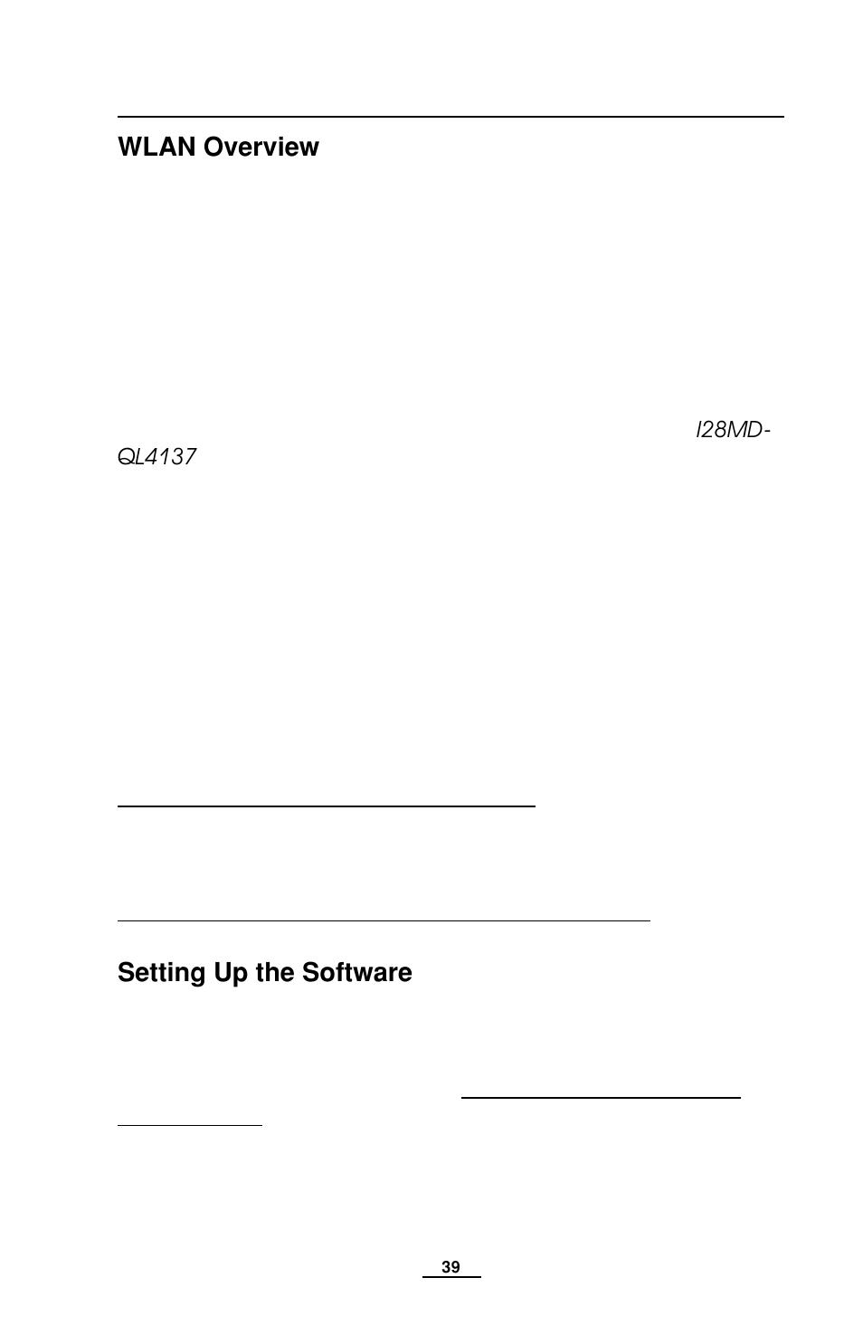 Wlan overview, Setting up the software, Software | EDGE Tech QL Series User Manual | Page 39 / 78