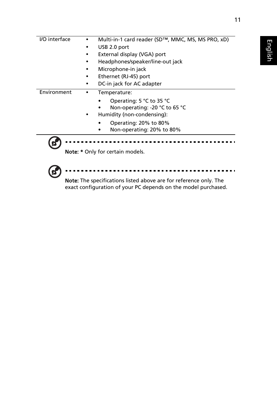 eMachines E627 Series User Manual | Page 11 / 11