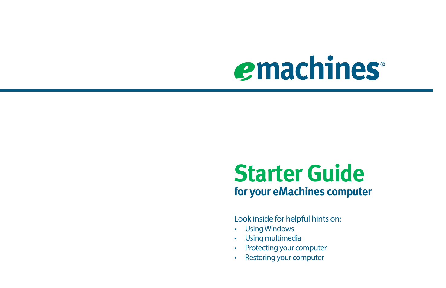 eMachines 8513036 User Manual | 24 pages