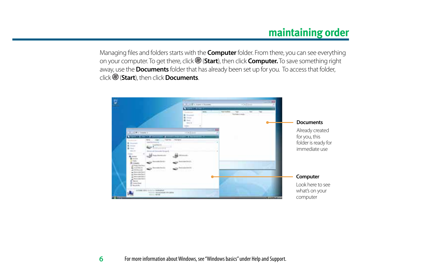 Maintaining order | eMachines 8513036 User Manual | Page 6 / 24