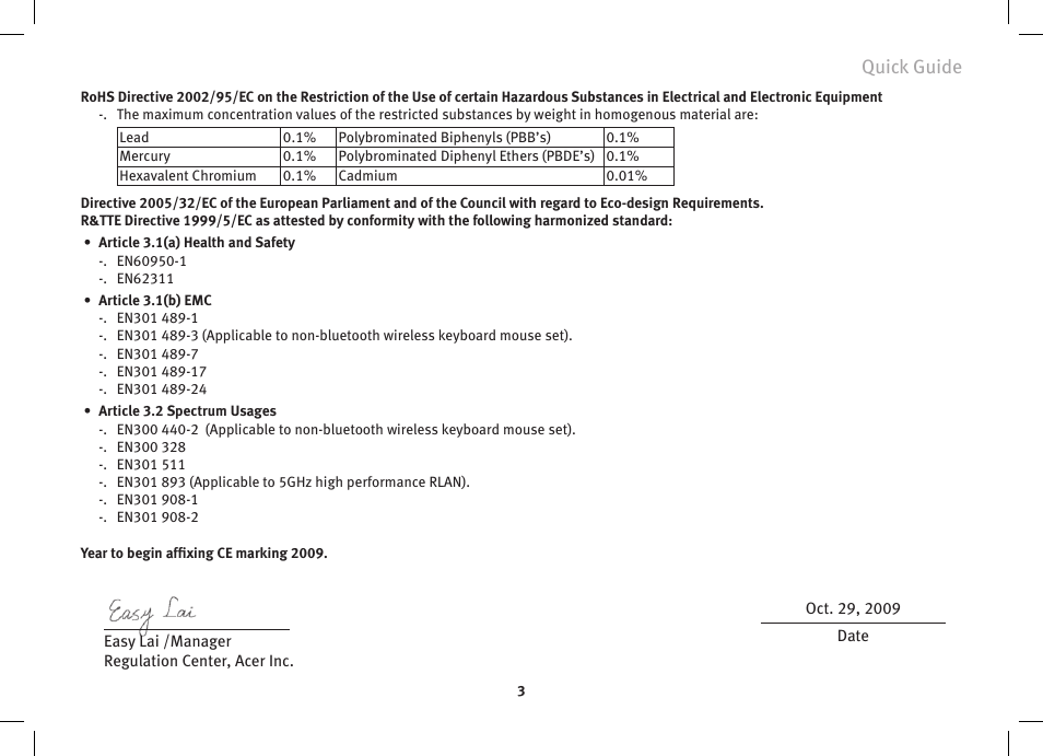 Quick guide | eMachines eM250 series User Manual | Page 5 / 12