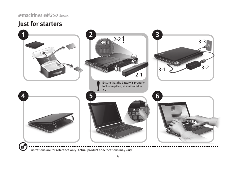 eMachines eM250 series User Manual | Page 6 / 12