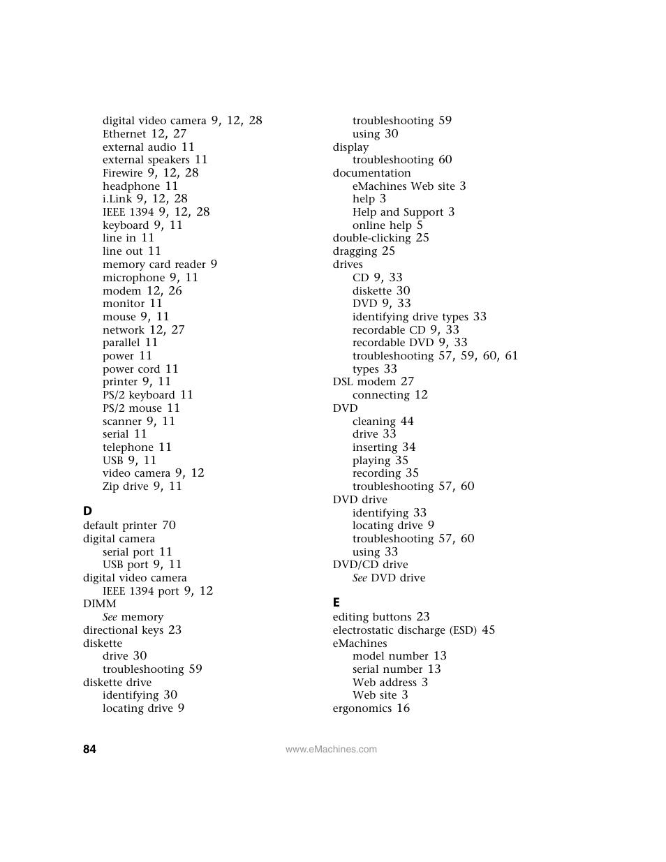 eMachines 13 User Manual | Page 90 / 96