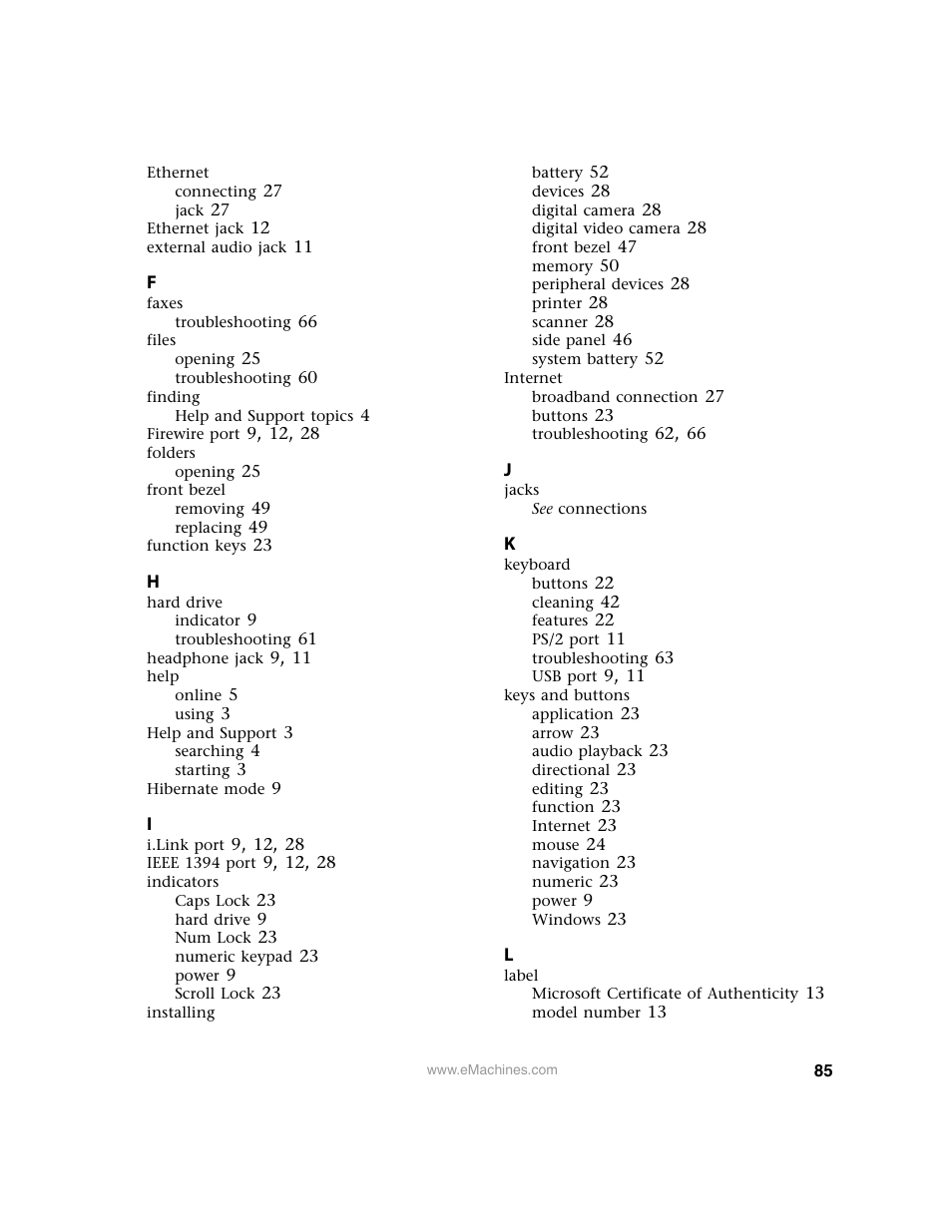 eMachines 13 User Manual | Page 91 / 96