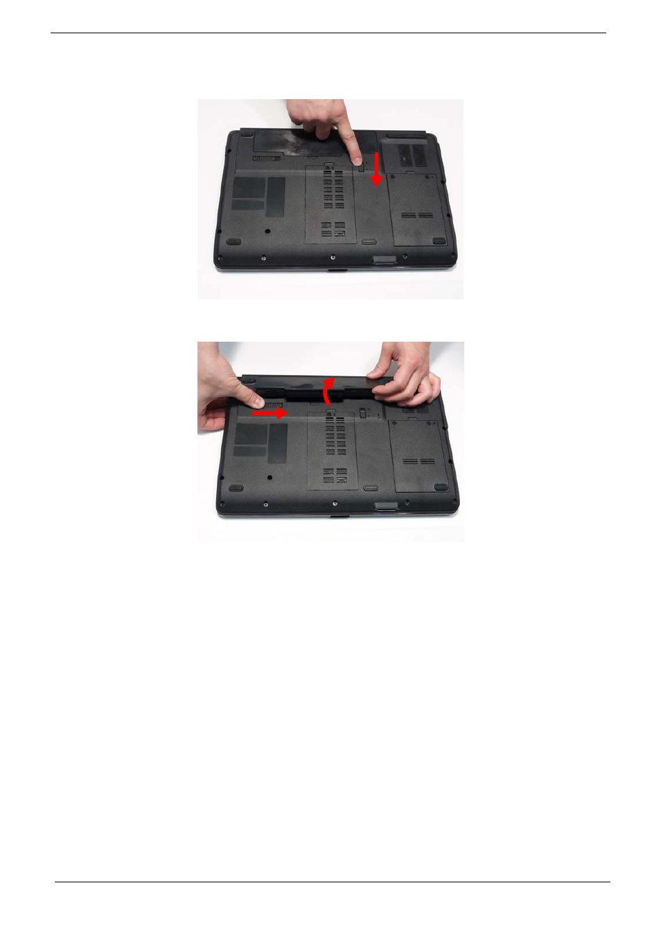 Removing the battery pack | eMachines G630 User Manual | Page 50 / 198