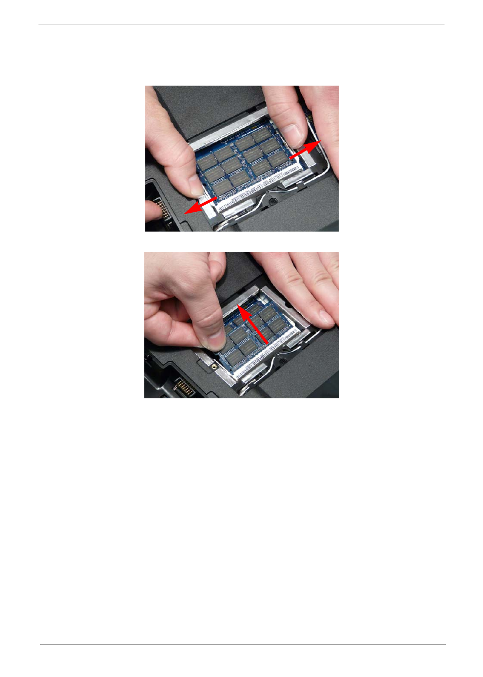 Removing the dimm modules | eMachines G630 User Manual | Page 55 / 198
