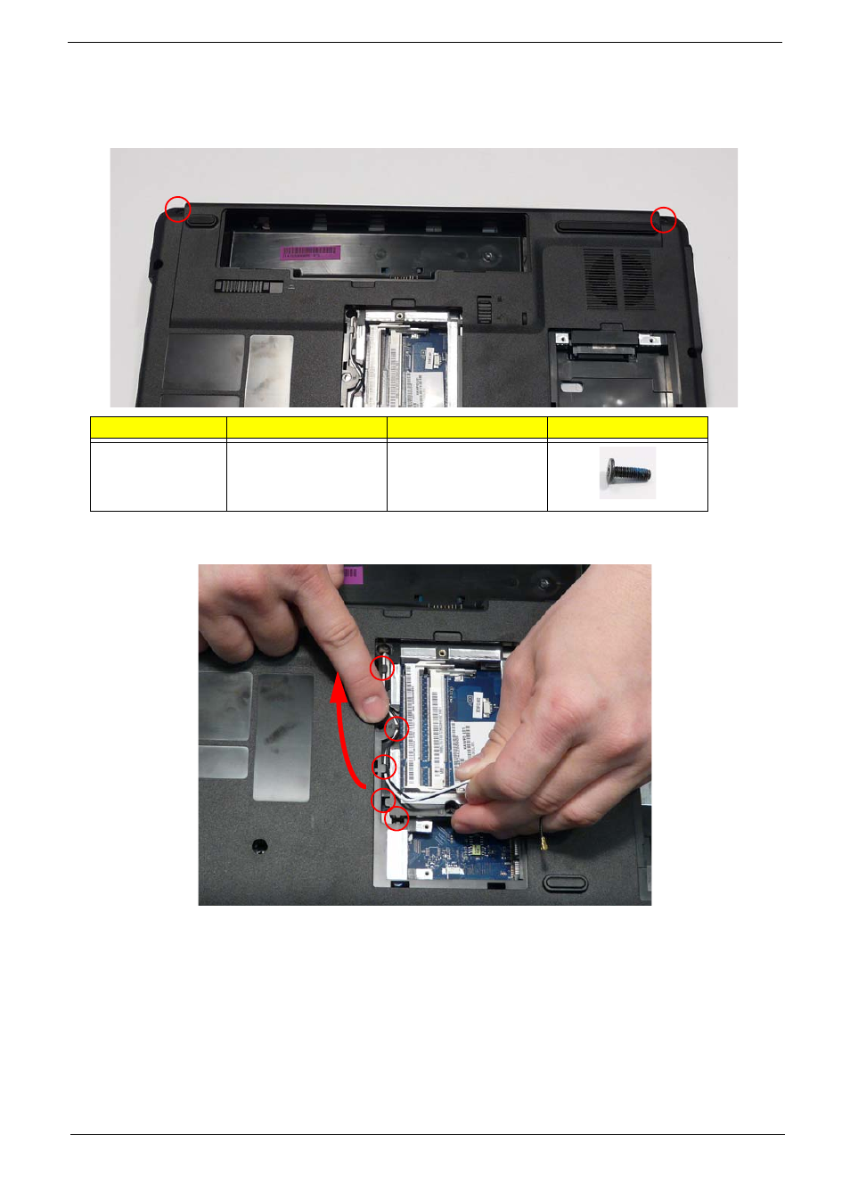 Removing the lcd module | eMachines G630 User Manual | Page 63 / 198