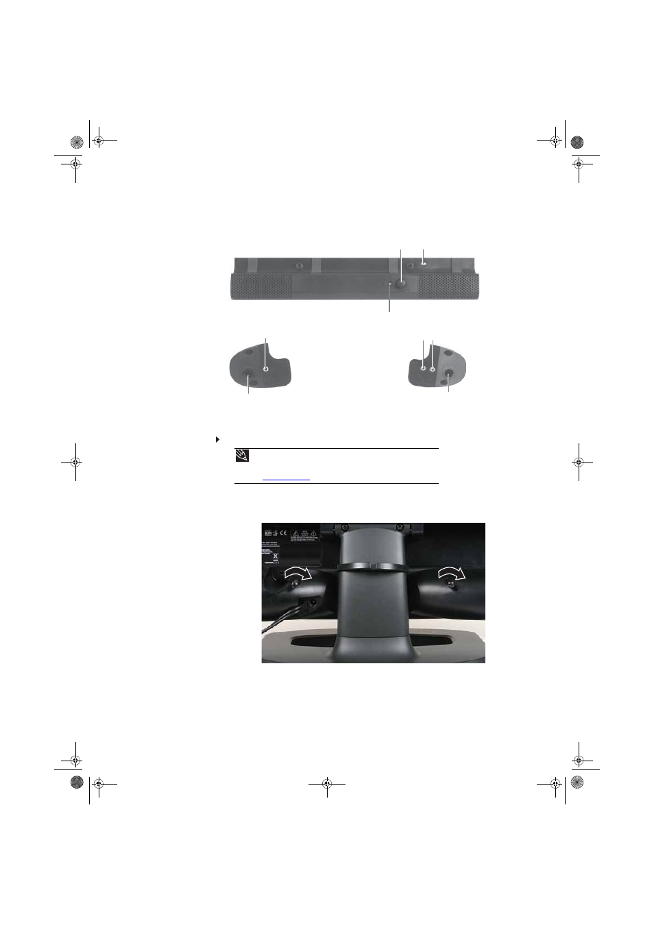 Setting up the optional speaker bar, Installing the speaker bar, To install the speaker bar | 5 if your computer is not already on, turn it on | eMachines Flat Panel Monitor User Manual | Page 15 / 32